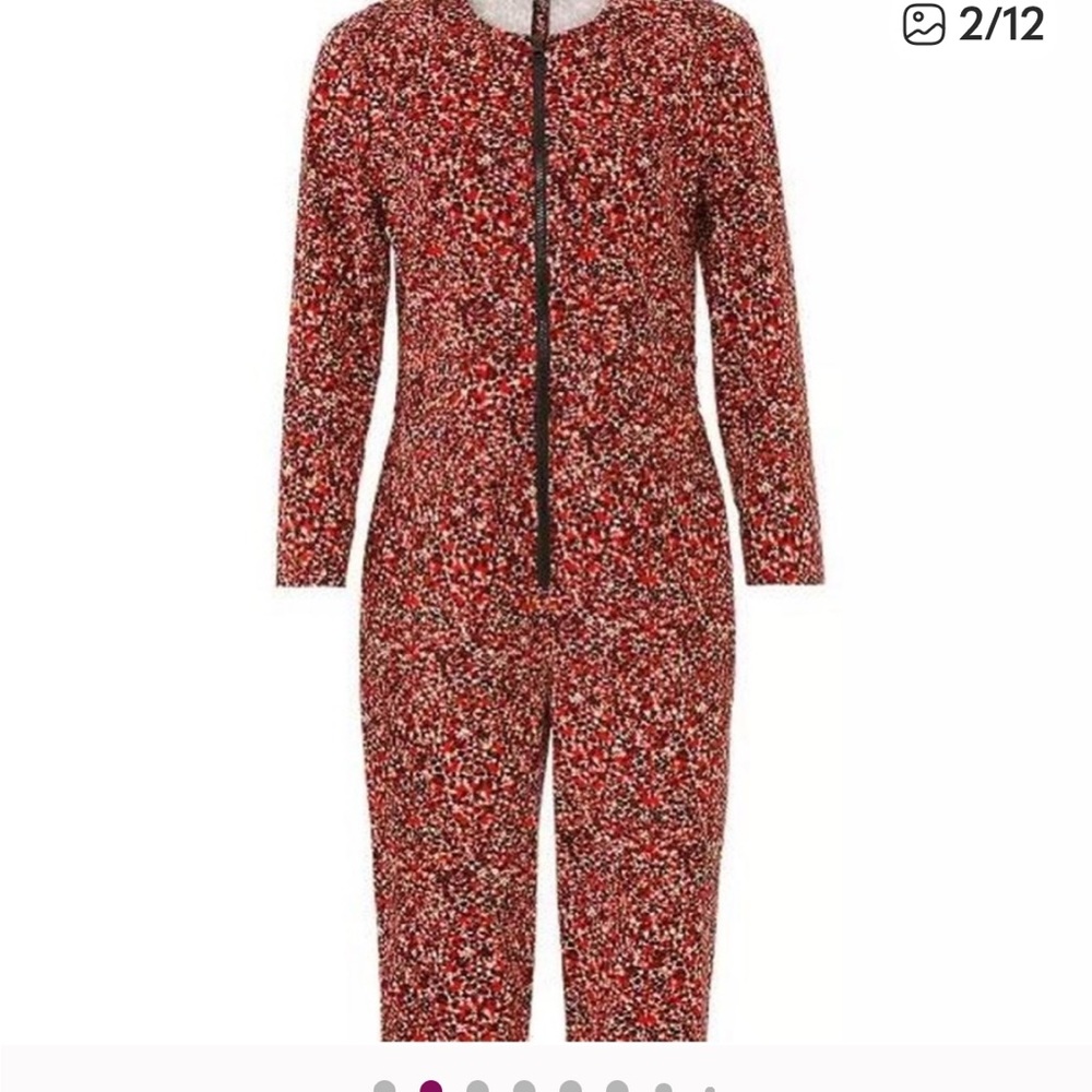 Rebecca Minkoff Red and Black Patterned Jumpsuit - Picture 4 of 8